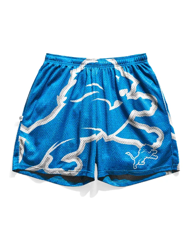 Detroit Lions Big Logo Retro Shorts Luxurious Men's High