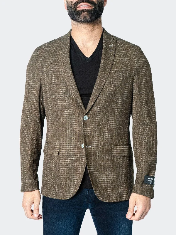 Blazer Unconstructed Descartes Vortex Brown Hip Men's Urban
