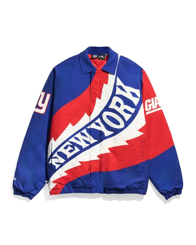New York Giants Saw Blade Quilted Puffer Jacket Youthful Men's Pop