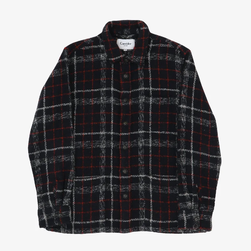 Wool Blend Overshirt Refined Men's Classic 