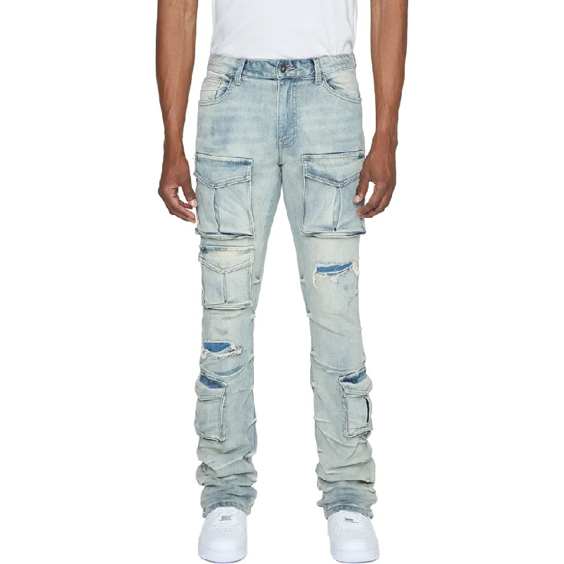 Stacked Utility Jeans - Industrial Blue Athletic Men's Compression