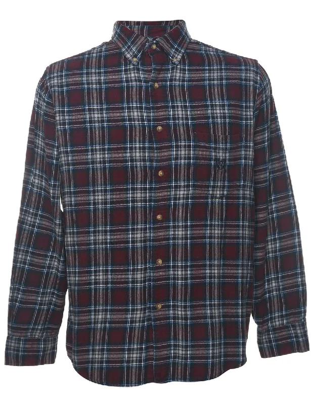 Chaps Checked Multi-Colour Shirt - M Minimalist Men's Casual 