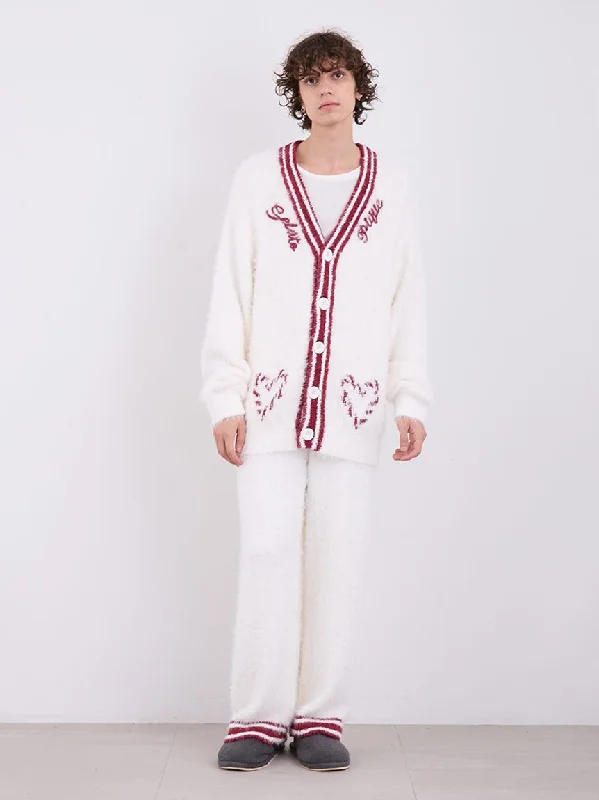 Mens Feather Button Up Cardigan Sophisticated Men's 