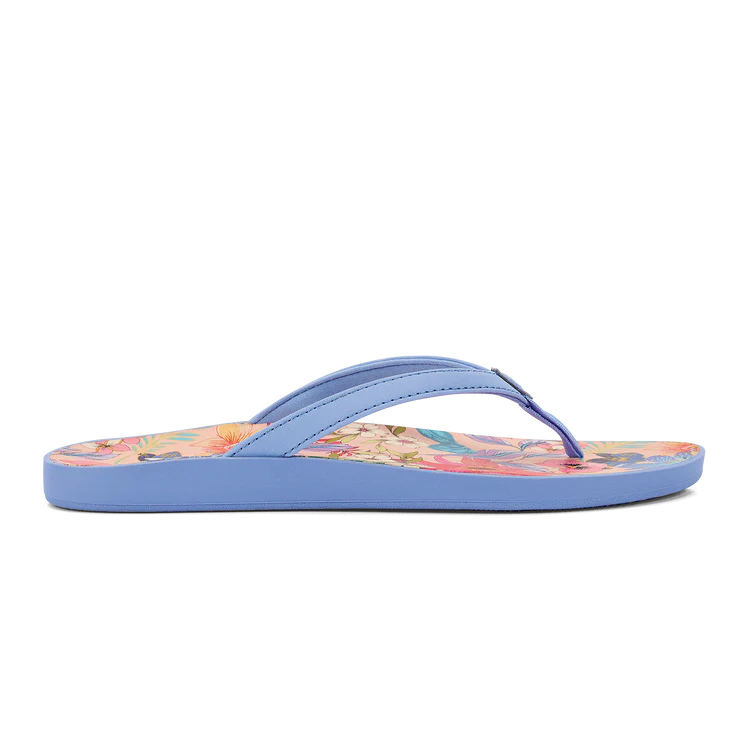 Women's Olukai Puawe Color: Cloud Blue / Flower