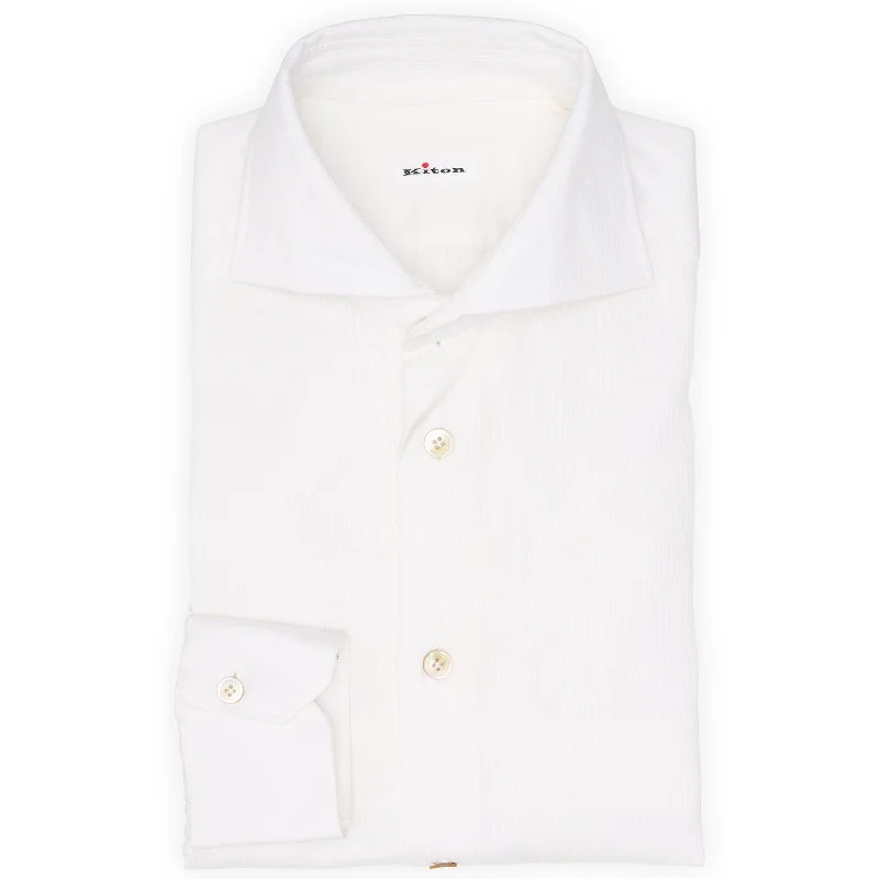 KITON Napoli Handmade White Oxford Cotton Dress Shirt EU 39 NEW US 15.5 Sporty Men's Athleisure KITON Napoli Handmade White Oxford Cotton Dress Shirt EU 39 NEW US 15.5 Sporty Men's Athleisure