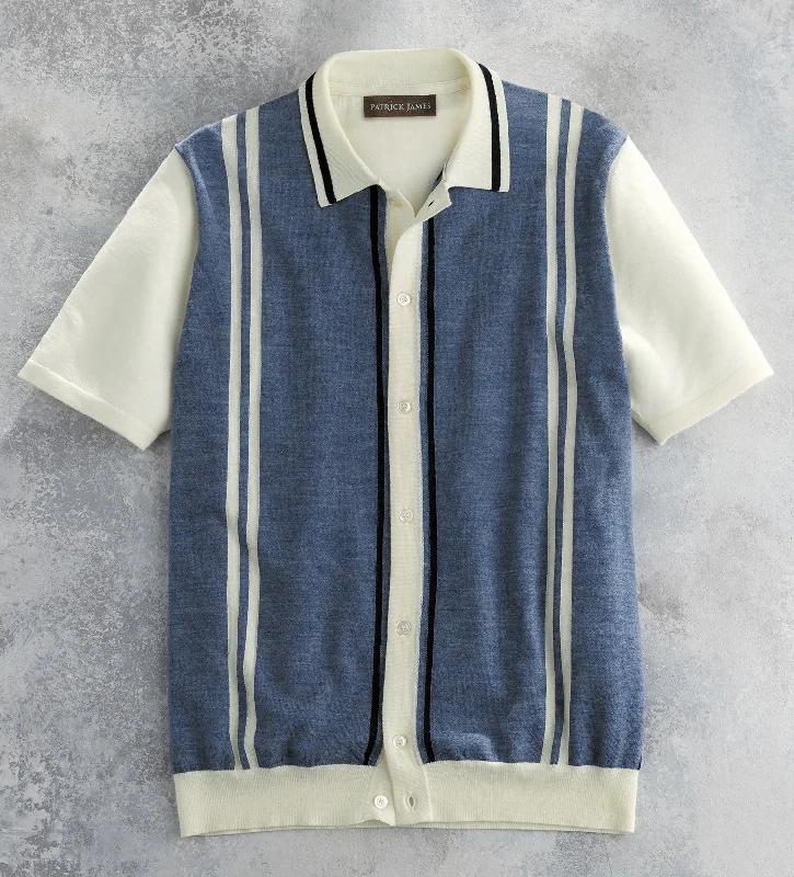 Stenstroms Stripe Short Sleeve Knit Athletic Men's High