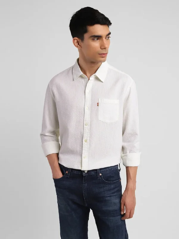Men's Textured Slim Fit Shirt Artistic Men's Avant