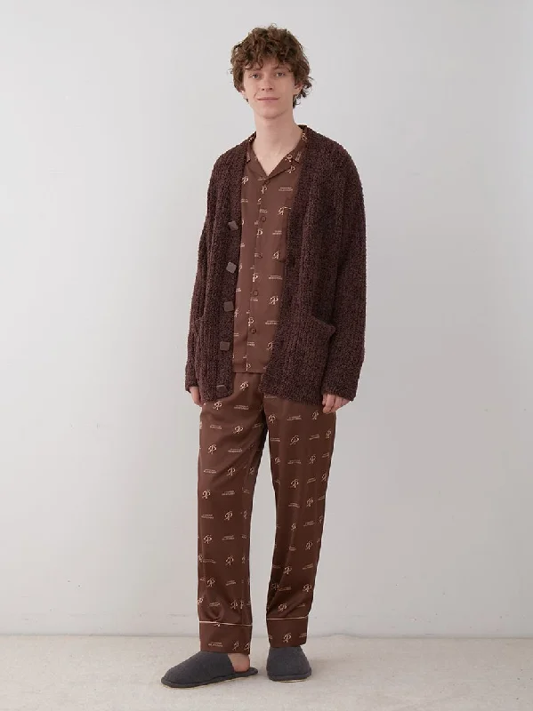 [Bitter] Baby Moco Melange Ribbed Button Up Cardigan Trendy Men's Bucket