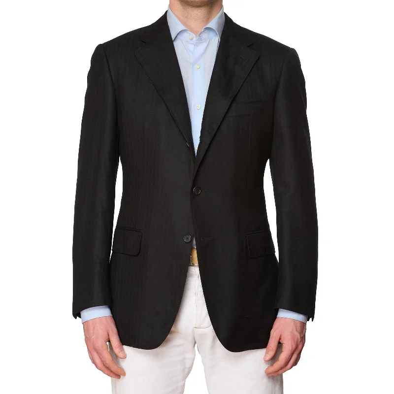 VANUCCI Milano Handmade Black Cashmere-Silk Blazer Jacket EU 50 NEW US 40 Cclassic Men's Tweed VANUCCI Milano Handmade Black Cashmere-Silk Blazer Jacket EU 50 NEW US 40 Cclassic Men's Tweed