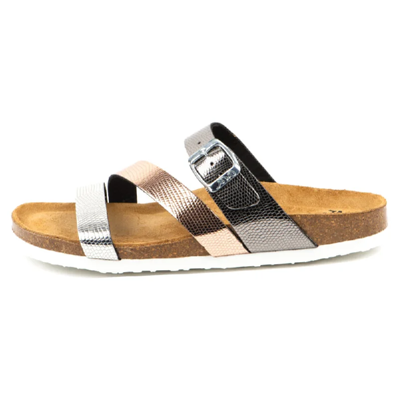 Ara Felipa Silver/Rosegold/Anthracite Cork Slide Sandal (Women's)