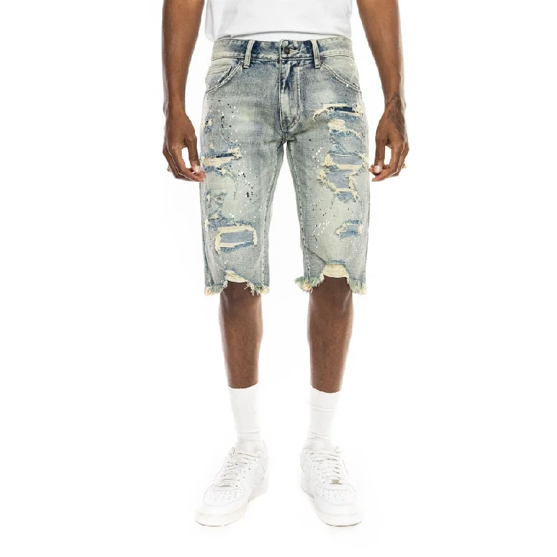 12" Slim Ripoff Semi Basic Jean Shorts - Hyster Blue Classic Men's Pin