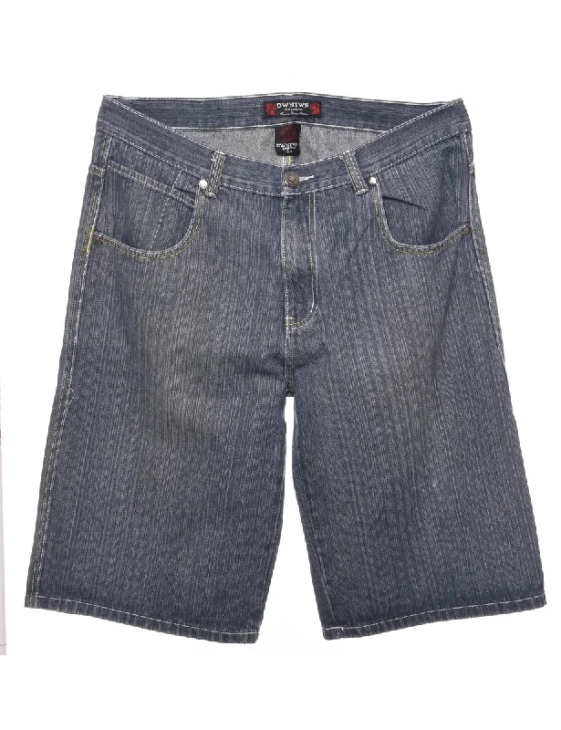Dark Wash Denim Shorts - W38 L14 Traditional Men's Wool