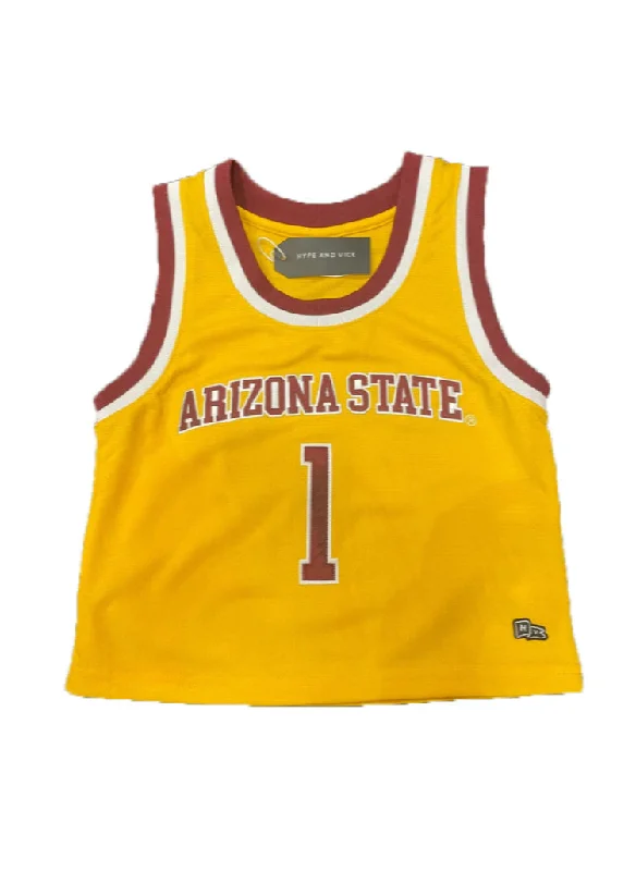 ASU Ladies Crop Basketball Jersey GLD Dapper Men's Bow