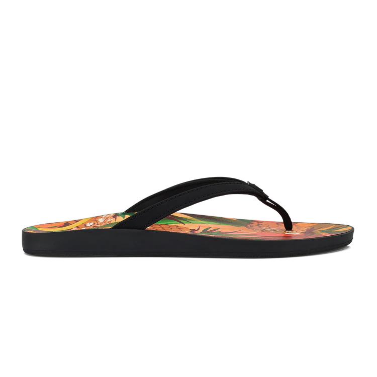 Women's Olukai Puawe Color:  Black / Pineapple