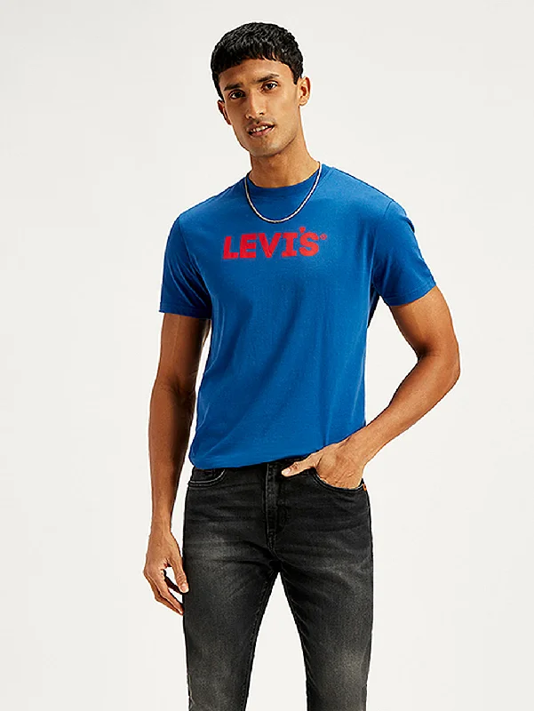 Men's Brand Logo Regular Fit T-Shirt Trendy Men's Oversized