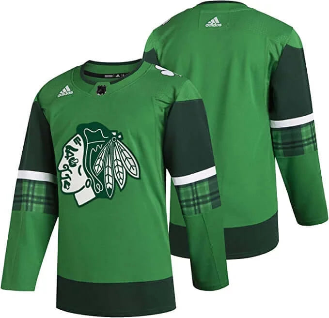 Adidas Chicago Blackhawks Authentic 2020 St. Patrick's Day Jersey Monochromatic All Adidas Chicago Blackhawks Authentic 2020 St. Patrick's Day Jersey Monochromatic All