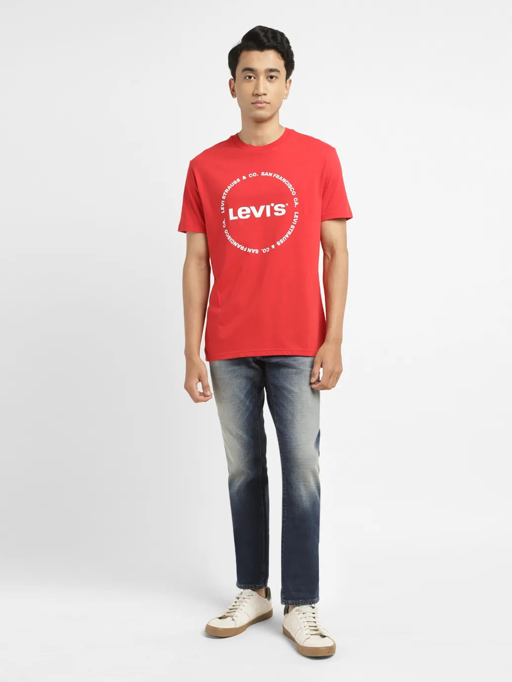 Men's Brand Logo Slim Fit T-shirt Dynamic Men's Glow