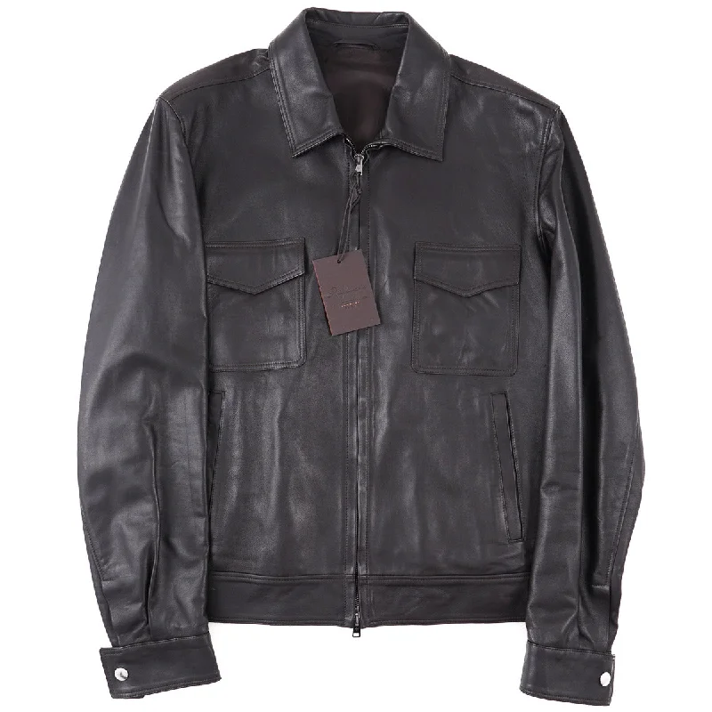 Rifugio Soft Nappa Leather Jacket British Gentleman Style