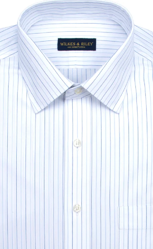 Slim Fit Alternating Stripe Spread Collar Supima® Cotton Non-Iron Pinpoint Oxford Dress Shirt Laid Slim Fit Alternating Stripe Spread Collar Supima® Cotton Non-Iron Pinpoint Oxford Dress Shirt Laid