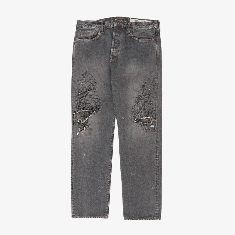 14oz Black Denim 5P Monkey Denim (36W x 32L) Lumberjack