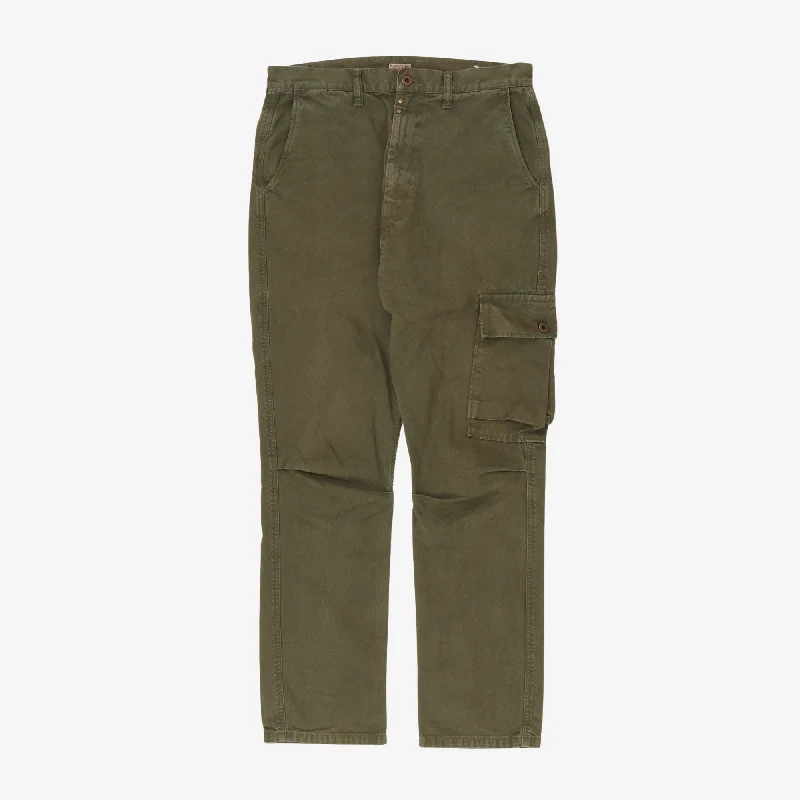 Light Canvas Ringoman Cargo Pants Luxurious Men's High