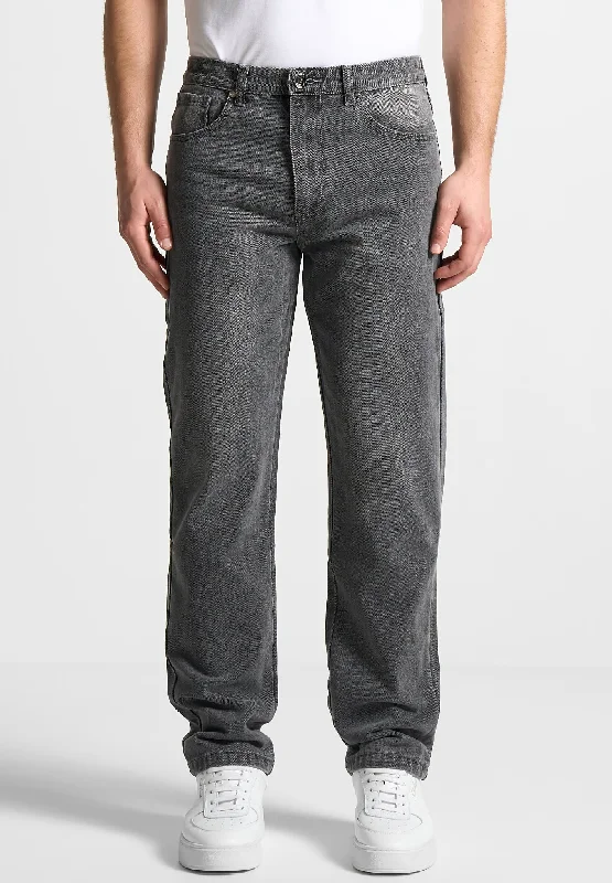 Relaxed Fit Jean - Washed Grey Cclassic Men's Tweed