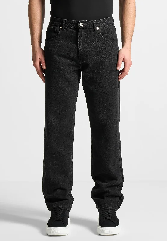 Relaxed Fit Jean - Washed Black Practical Men's Multi
