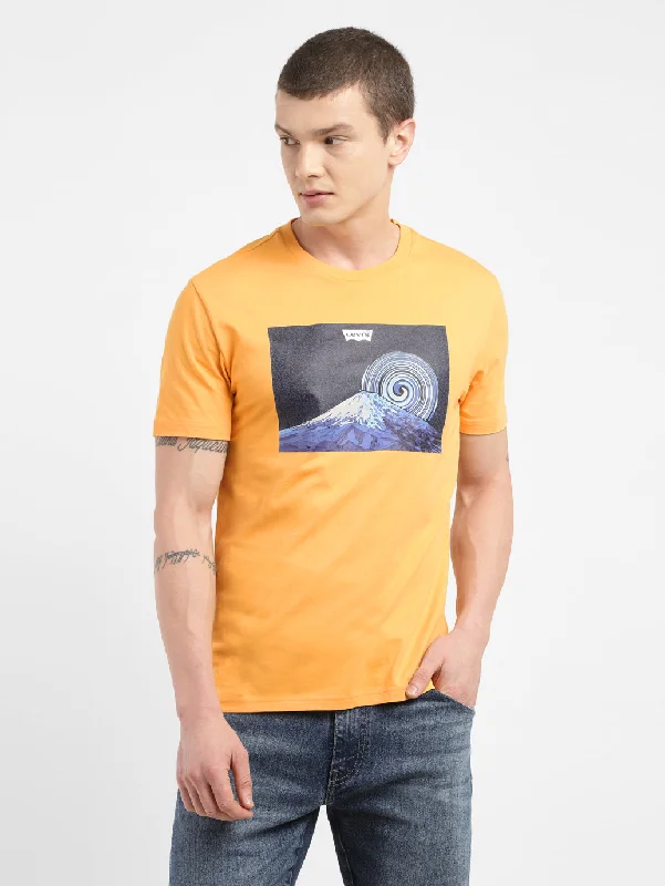 Men's Graphic Print Slim Fit T-shirt Trendy Men's Scandinavian