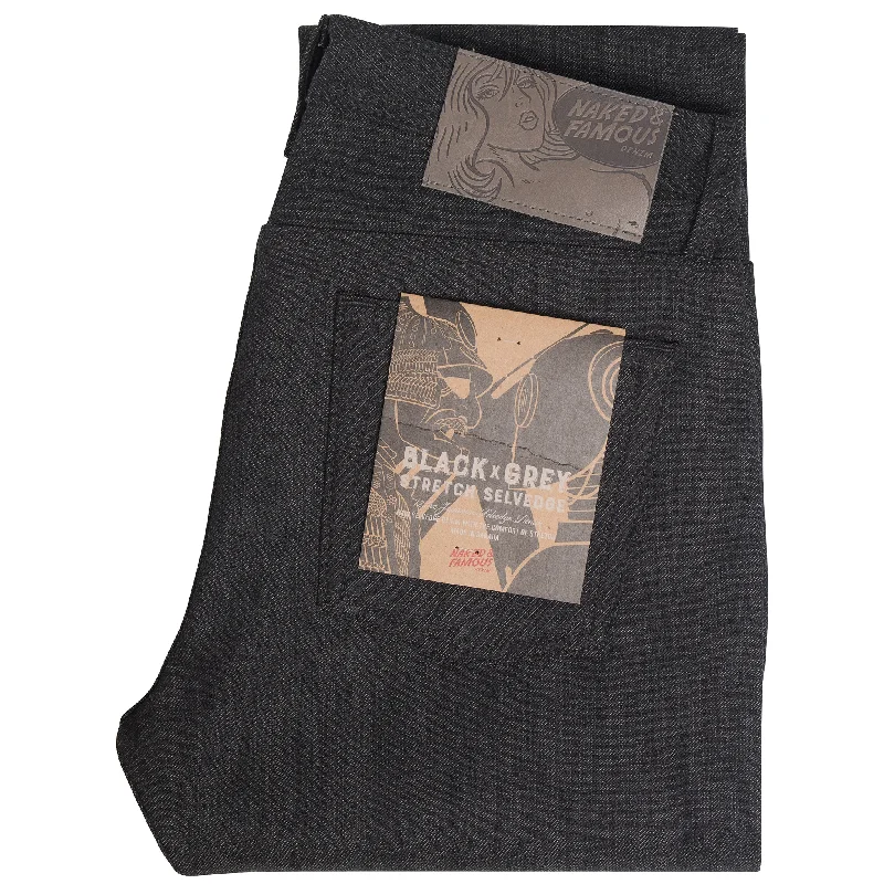 Weird Guy - Black x Grey Stretch Selvedge Monochromatic All