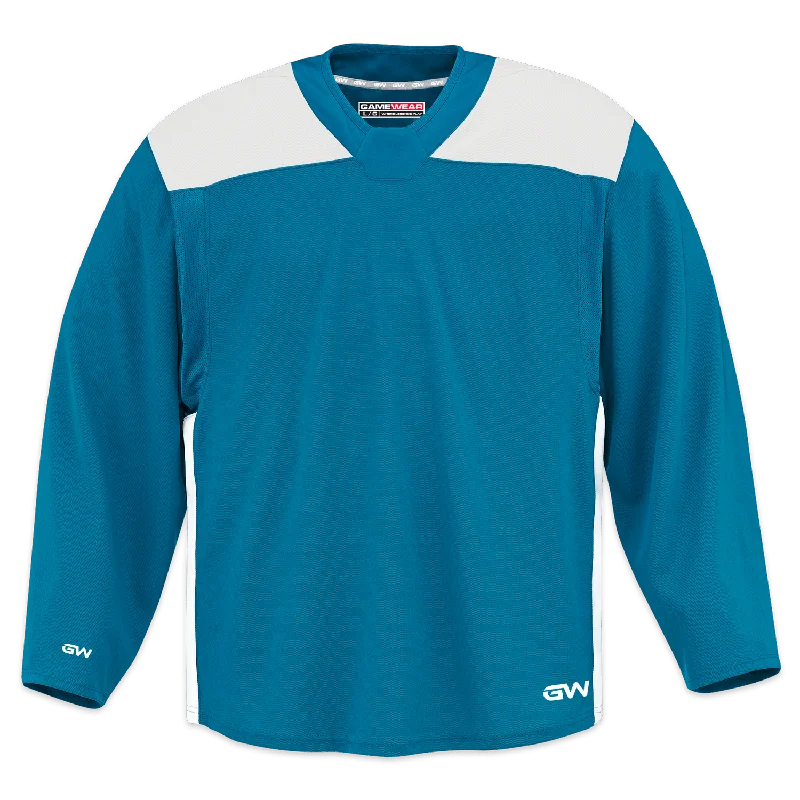 GameWear GW6500 ProLite Series Junior Hockey Practice Jersey - Turquoise / White Refined Men's Hand GameWear GW6500 ProLite Series Junior Hockey Practice Jersey - Turquoise / White Refined Men's Hand
