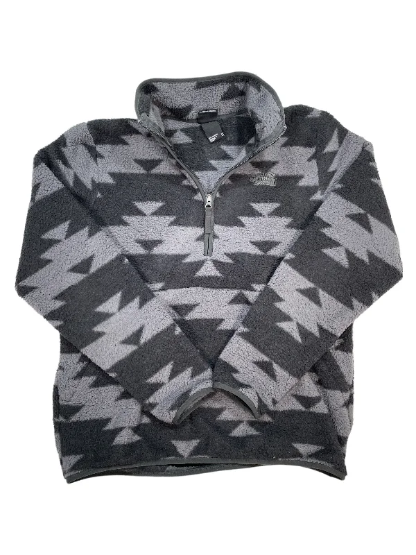 Tribal Print Half Zip Fleece Pullover British Gentleman Style