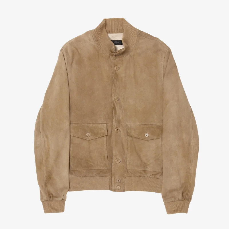 Suede Blouson Jacket Relaxed Men's Beach