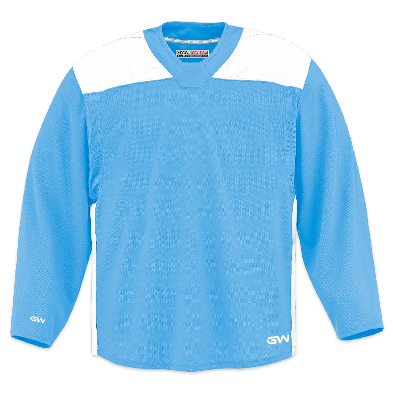 GameWear GW6500 ProLite Series Senior Hockey Practice Jersey - Sky Blue / White Unique Men's Patch GameWear GW6500 ProLite Series Senior Hockey Practice Jersey - Sky Blue / White Unique Men's Patch