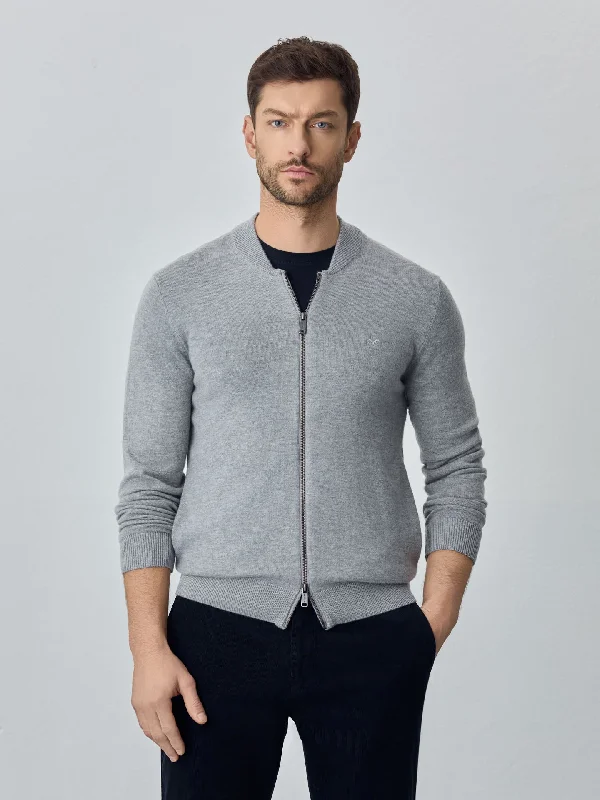 Knitted bomber jacket Sleek Men's Contemporary 