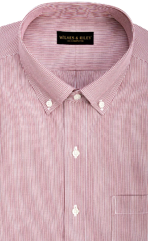 Classic Fit Red Fine Line Button-Down Collar Supima® Cotton Non-Iron Pinpoint Oxford Dress Shirt Bold Men's Animal Classic Fit Red Fine Line Button-Down Collar Supima® Cotton Non-Iron Pinpoint Oxford Dress Shirt Bold Men's Animal