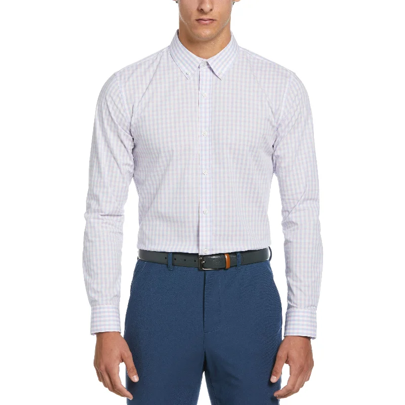 Check Print Dress Shirt Edgy Men's Punk