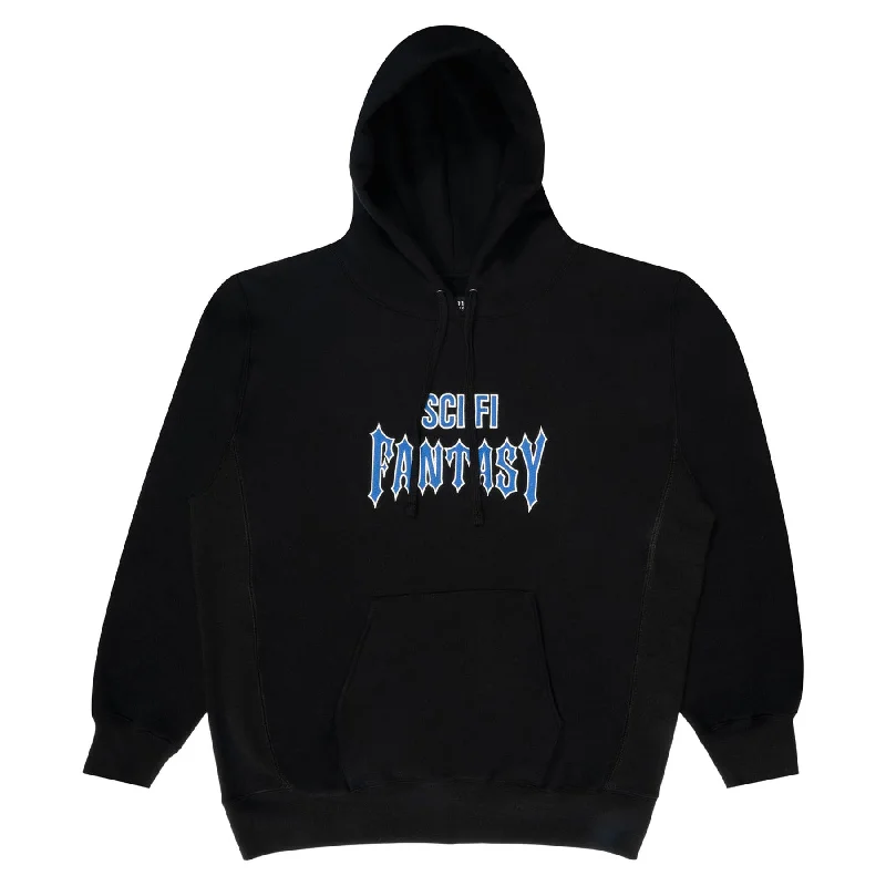 Sci-Fi Fantasy Biker Logo Hoodie Black Dapper Men's Bow