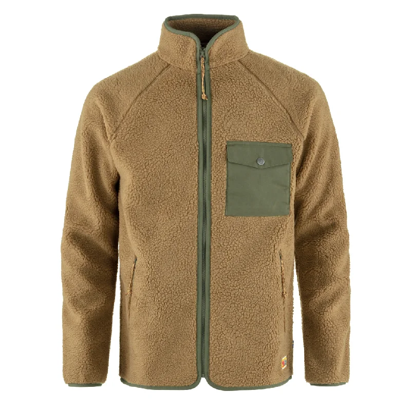 Fjallraven Vardag Pile Fleece Buckwheat Brown / Laurel Green Sporty Men's Tennis