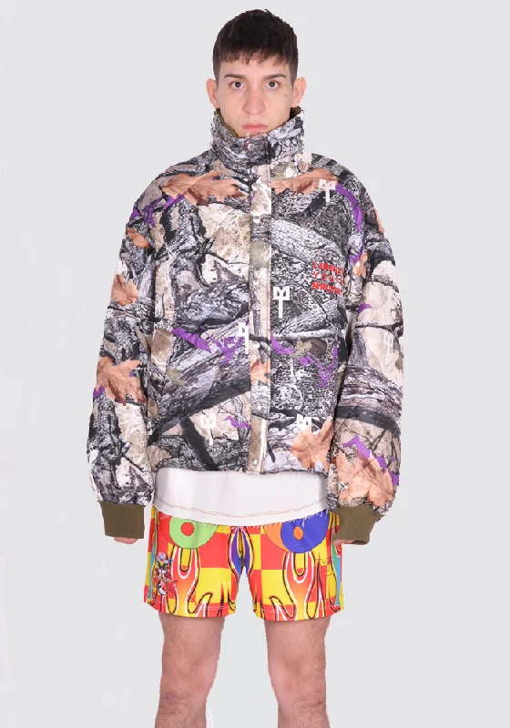 LIBERAL YOUTH MINISTRY LYM05J001 PRINTED PADDED JACKET MULTI/KAHKI Refined Men's Velvet LIBERAL YOUTH MINISTRY LYM05J001 PRINTED PADDED JACKET MULTI/KAHKI Refined Men's Velvet