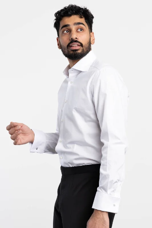White Dress Shirt with French Cuffs Organic