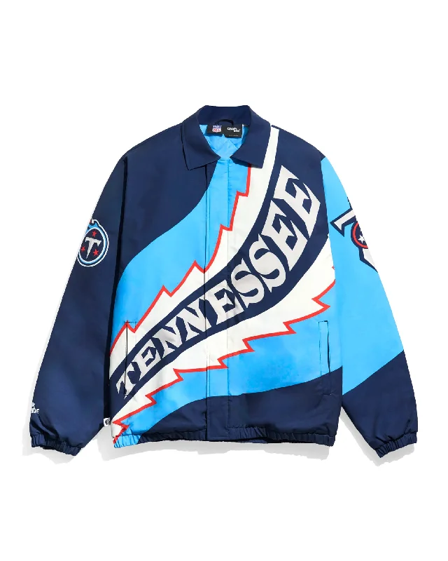 Tennessee Titans Saw Blade Quilted Puffer Jacket Polished Men's Satin