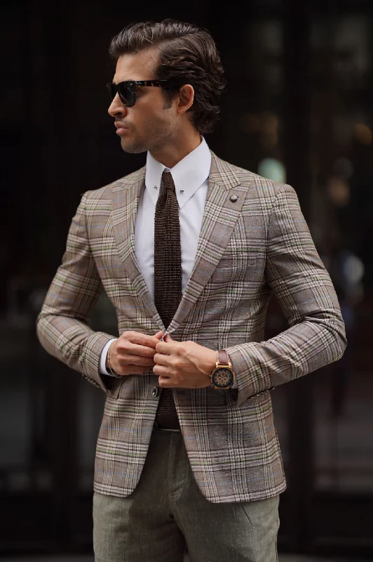 Stefano Plaid Beige Wool Blazer: The Versatile Choice for Every Occasion Sporty Men's Tennis Stefano Plaid Beige Wool Blazer: The Versatile Choice for Every Occasion Sporty Men's Tennis