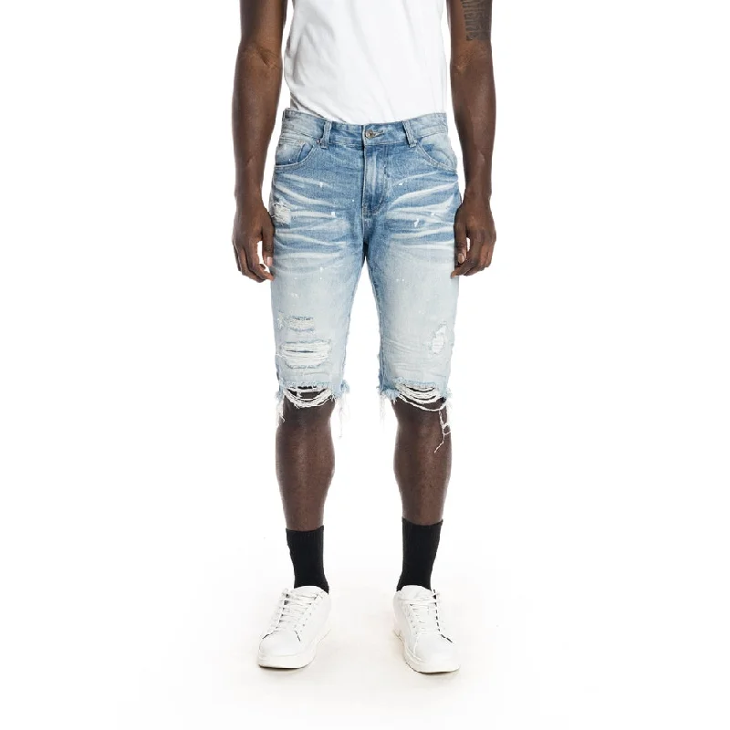 13.5" Slim Basic Jean Shorts - Turner Blue Vintage Men's 1970S Disco