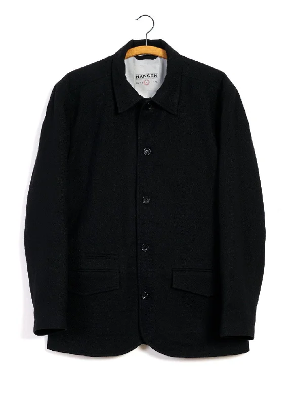 JOHANNES | Relaxed Blazer Jacket | Black Modern Men's Geometric