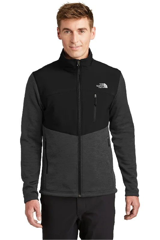 The North Face Mens Far North Wind Resistant Full Zip Fleece Jacket - Heather Black - Closeout Casual Men's Japanese The North Face Mens Far North Wind Resistant Full Zip Fleece Jacket - Heather Black - Closeout Casual Men's Japanese