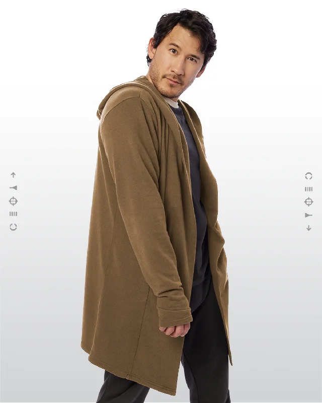 BUTTER LONG HOOD CARDIGAN DEEP OLIVE Bold Men's Animal