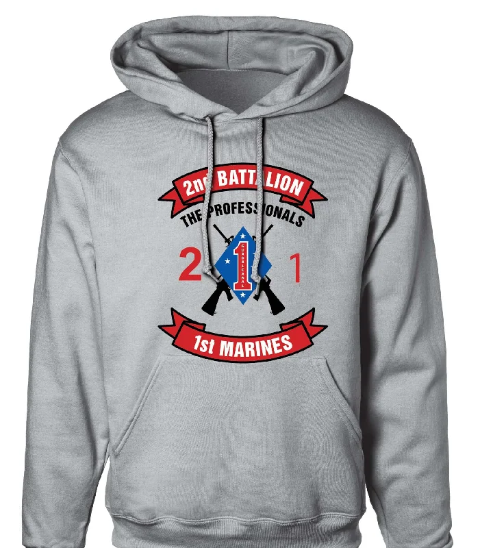 2nd Battalion 1st Marines Hoodie Trendy Men's Scandinavian