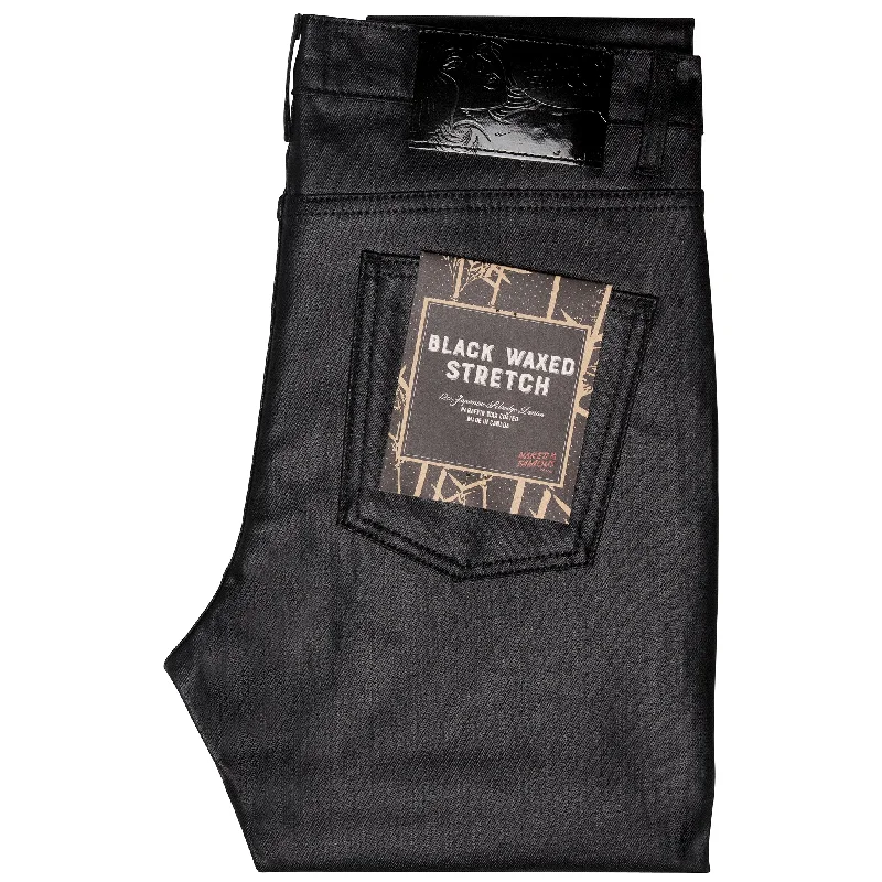 Stacked Guy - Wax Coated Black Stretch Monochromatic Office Style