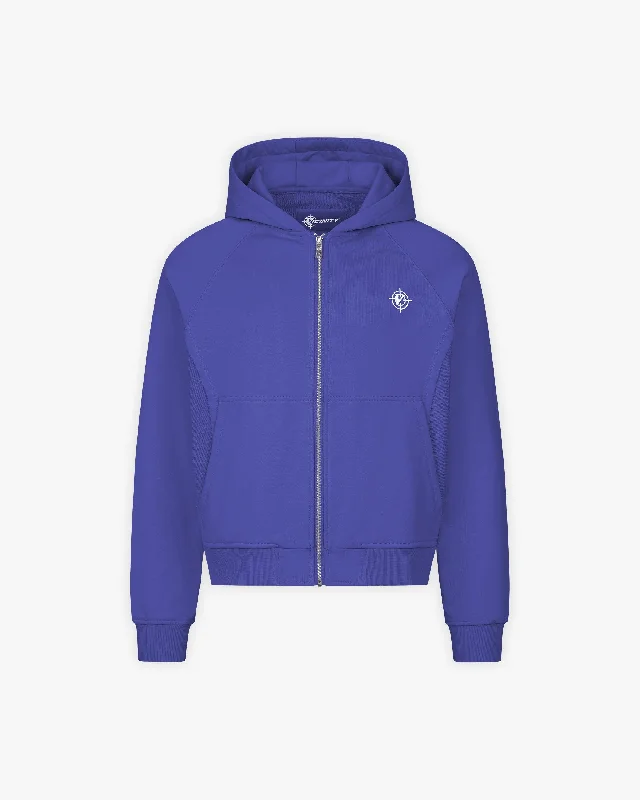 INSIDE OUT ZIP HOODIE OCEAN BLUE Earthy Men's Sustainable 