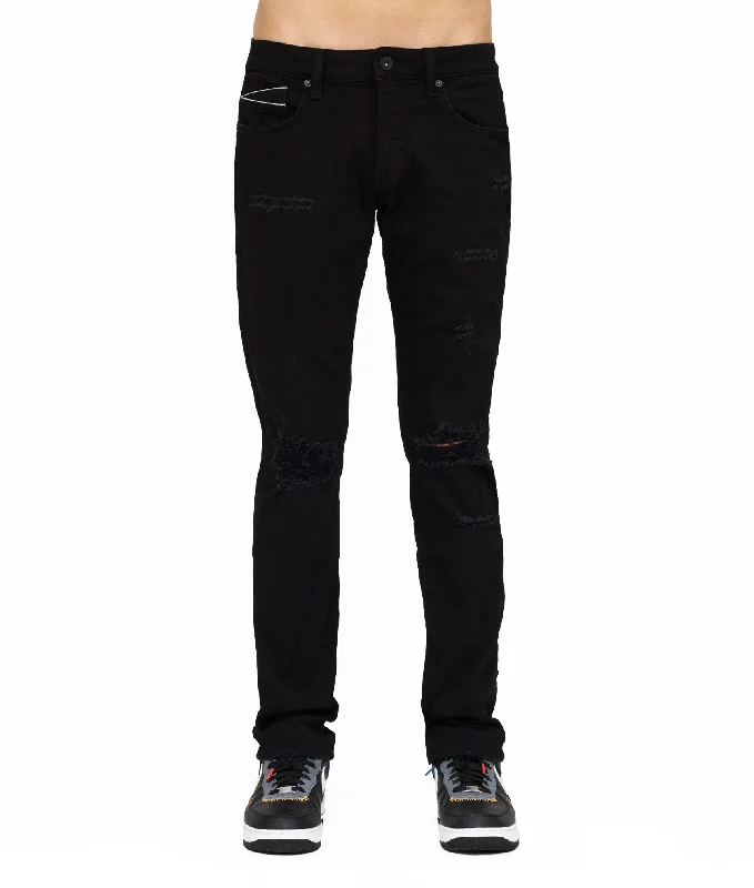 ROCKER SLIM - PREMIUM STRETCH IN BLACK INK JEANS Refined Men's European